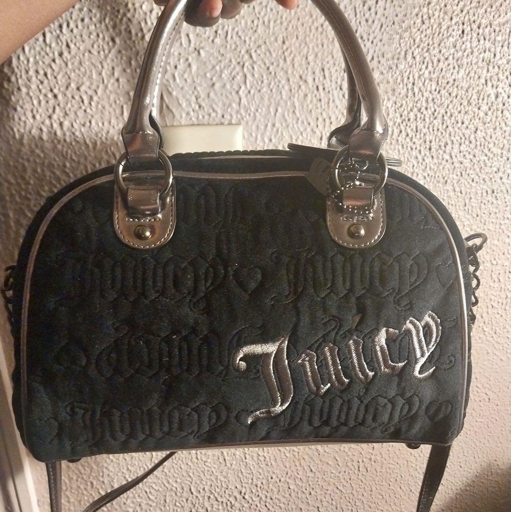 Juicy Couture 'Vintage Dreams' Bowler Bag Liquorice/ Gunmetal